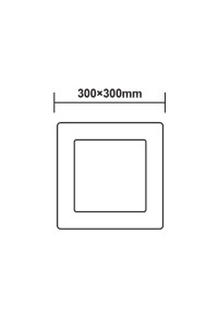 LED SLIM PANEL WHITE SQUARE CEIL. 23W 6500K 2120Lm 288x288mm 230V Ra80
