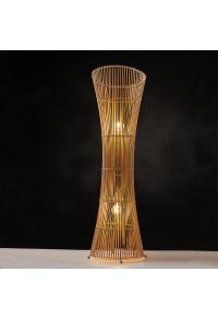 FLOOR LIGHTING 2ΧE27 BAMBOO D29.5XH1180CM SYMI