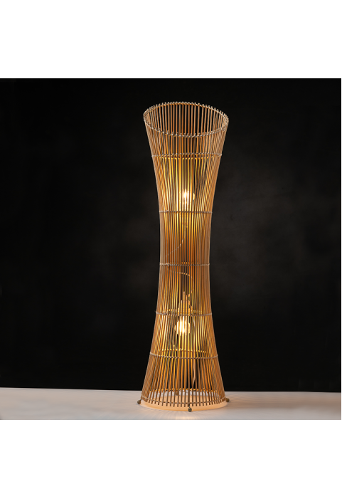 FLOOR LIGHTING 2ΧE27 BAMBOO D29.5XH1180CM SYMI