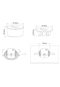 NON-MAINTAINED EMERGENCY LED LUMINAIRE IP20 1.2W 3HRS 150LM 6000K 230V AC, WITH TEST BUTTON
