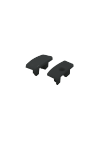 SET OF BLACK PLASTIC END CAPS FOR P109B, 1PC WITH HOLE & 1PC WITHOUT HOLE 