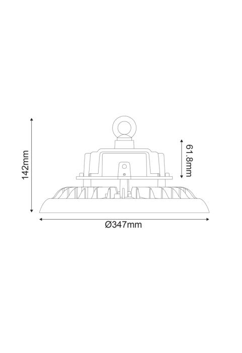 LED ΚΑΜΠΑΝΑ ASTREK DIM 1-10V 200W 30.000LM 5000K 90° 230V AC IP65 Ra>80 50.000HRS