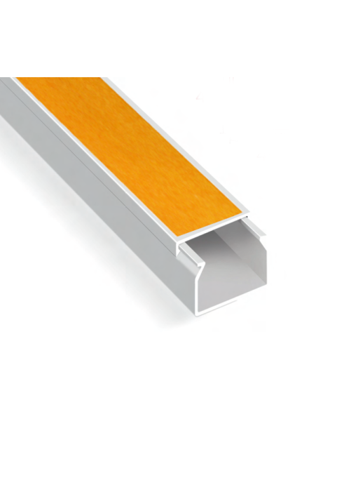 PHASING OUT CABLE TRUNKING 15X10mm WITH ADHESIVE TAPE WITH DOUBLE LOCK  WHITE