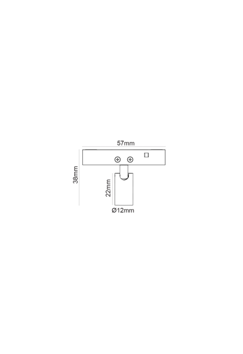  MINI BLACK MAGNETIC SPOT 24V DC 1W 4000K 85LM 24° RA90 5 YRS Φ12*22(38)ΜΜ