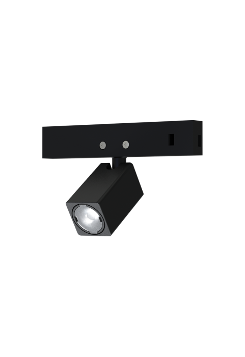  MINI BLACK SQUARE MAGNETIC SPOT 24V DC 1W 3000K 80LM 24° RA90 5 YRS 12*22(38)ΜΜ