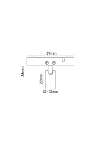  MINI BLACK SQUARE MAGNETIC SPOT 24V DC 1W 3000K 80LM 24° RA90 5 YRS 12*22(38)ΜΜ