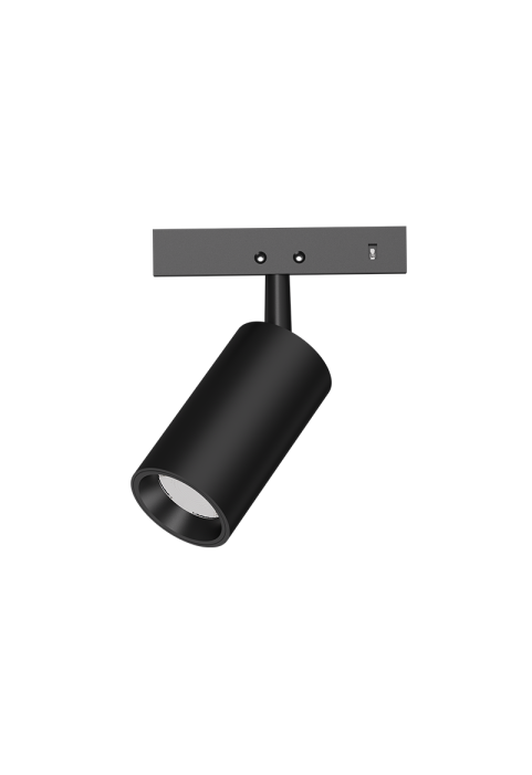  MINI BLACK MAGNETIC SPOT 24V DC 2W 3000K 180LM 24° RA90 5 YRS Φ26*46(72)ΜΜ