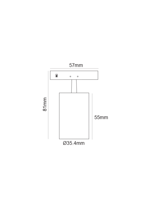  MINI BLACK ZOOMABLE MAGNETIC SPOT 24V DC 5W 4000K 500LM max. 20-60° RA90 5 YRS Φ35,4*55(81)ΜΜ