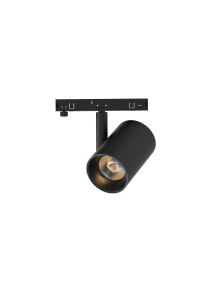  MINI BLACK MAGNETIC SPOT 24V DC 9W 3000K 840LM 38° RA90 5 YRS Φ45*70(102)ΜΜ