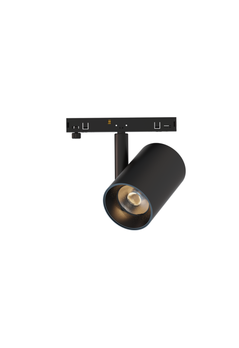  MINI BLACK MAGNETIC SPOT 24V DC 9W 4000K 870LM 38° RA90 5 YRS Φ45*70(102)ΜΜ