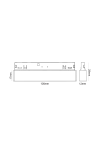  MINI BLACK MAGNETIC LUMINAIRE 24V DC 5W 3000K 240LM 36° RA90 5 YRS L100MM