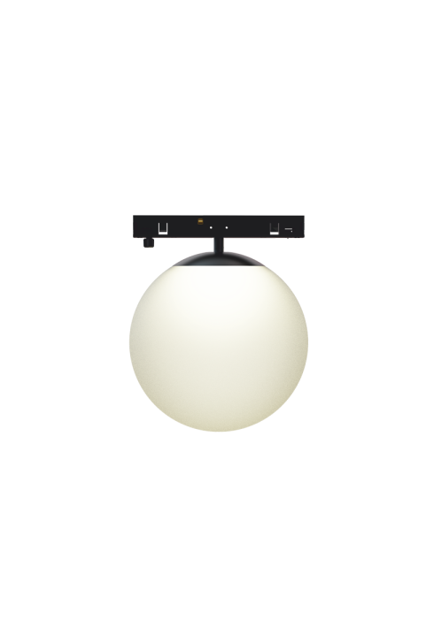  MINI BLACK MAGNETIC LUMINAIRE 24V DC 7W 3000K 650LM 230° RA90 5 YRS Φ100MM OPAL GLASS