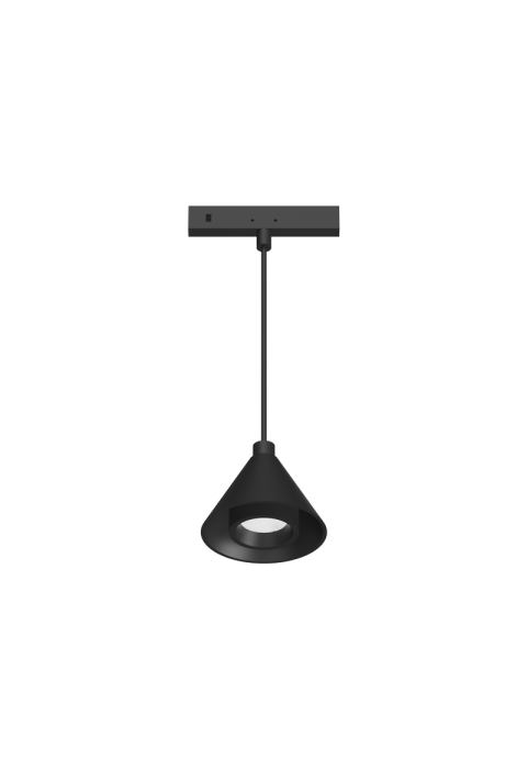  MINI BLACK MAGNETIC PENDANT LUMINAIRE 24V DC 2W 3000K 160LM 36° RA90 5 YRS Φ45*35,5(1000)ΜΜ