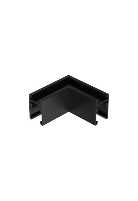 BLACK 90° CORNER FOR MINI MAGNETIC SURFACE/PENDANT TRACK TMS*MB