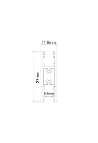 MINI MAGNETIC UP/DOWN TRACK 24V DC 2M BLACK