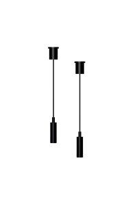 HANGING KIT(SETS 2 PCS) FOR MINI BLACK MAGNETIC TRACK TMUD*MB WITH 2M STEEL BLACK WIRE & INSTALLATION ACCESSORIES