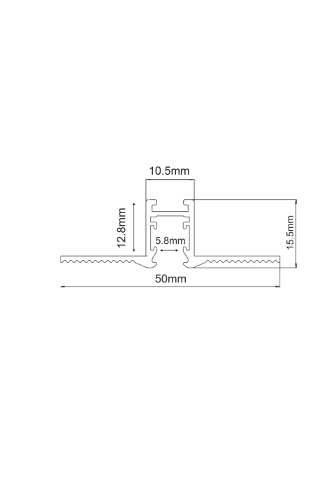 MINI MAGNETIC TRIMLESS TRACK 24V DC 3M BLACK