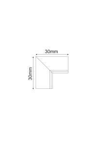 BLACK 90° CORNER FOR MINI MAGNETIC TRIMLESS TMT*MB