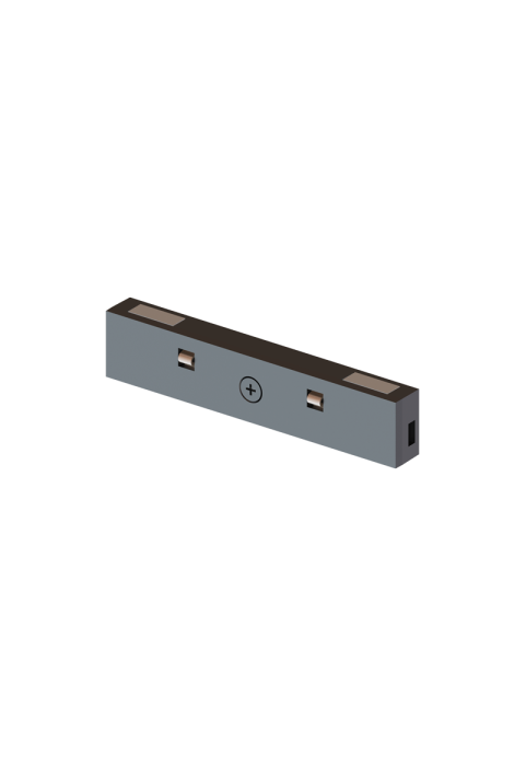 BLACK STRAIGHT ELECTRICAL CONNECTOR FOR MINI MAGNETIC TRACK 24V DC