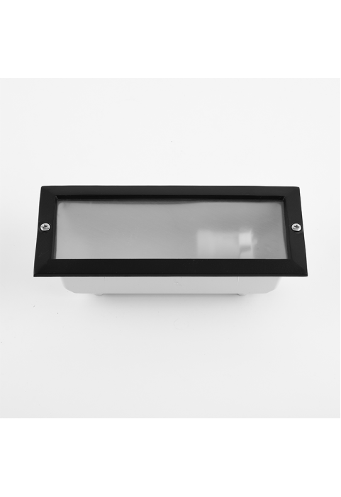 RECESSED GARDEN LIGHT No64 WITH GRILLE BLACK RAL C0026