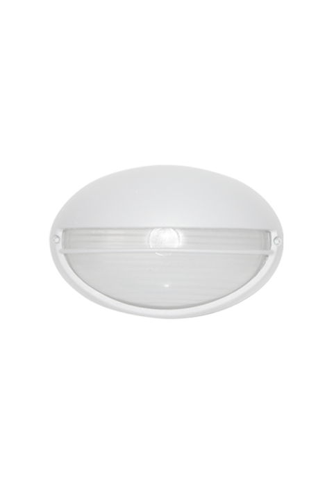 WALL LAMP OVAL  21.5cm WITH COVER RAL WHITE C3619M