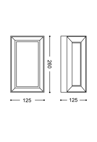 RECTANGLE LUMINAIRE E27 18W IP54 RAL7016M