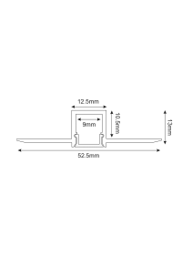 FLEXIBLE TRIMLESS ALUMINUM PROFILE P121FL WITH SILICON OPAL DIFFUSER 2m/pc