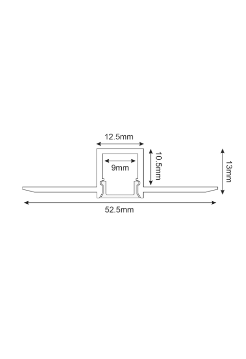 FLEXIBLE TRIMLESS ALUMINUM PROFILE P121FL WITH SILICON OPAL DIFFUSER 2m/pc
