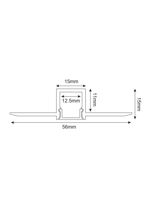 FLEXIBLE TRIMLESS ALUMINUM PROFILE P135FL WITH SILICON OPAL DIFFUSER 2m/pc