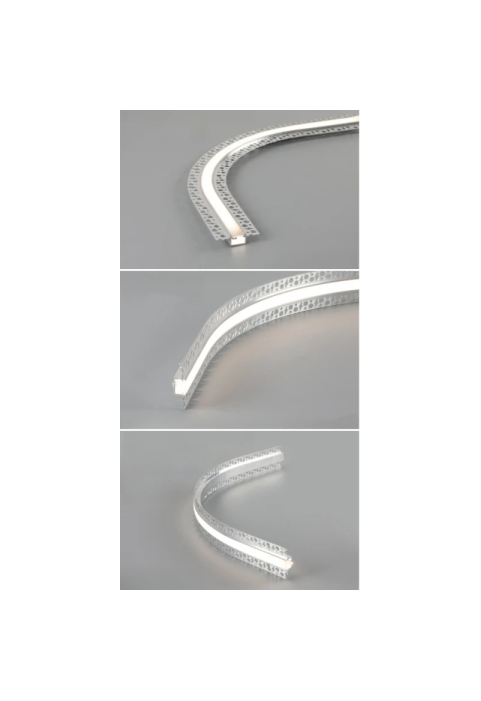 FLEXIBLE TRIMLESS ALUMINUM PROFILE P125FL WITH SILICON OPAL DIFFUSER 2m/pc