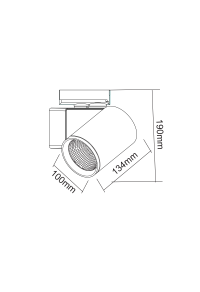 ΑΜΜΩΔΕΣ ΜΑΥΡΟ LED ΣΠΟΤ ΡΑΓΑΣ 40W 4000K 1-PHASE 38° 4400LM 230V AC Ra80 5YRS