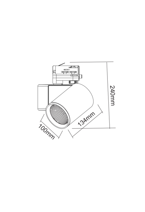 ΑΜΜΩΔΕΣ ΛΕΥΚΟ LED ΣΠΟΤ ΡΑΓΑΣ 40W 3000K 3-PHASE 38° 4200LM 230V AC Ra80 5YRS