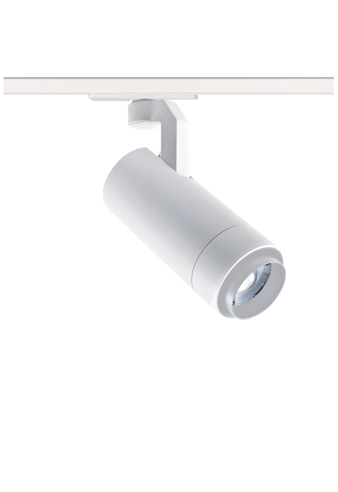 SAND WHITE LED ZOOMABLE TRACK LUMINAIRE 15W 3000K 1-PHASE 20-50° 1450LM MAX. 230V AC Ra80 5YRS