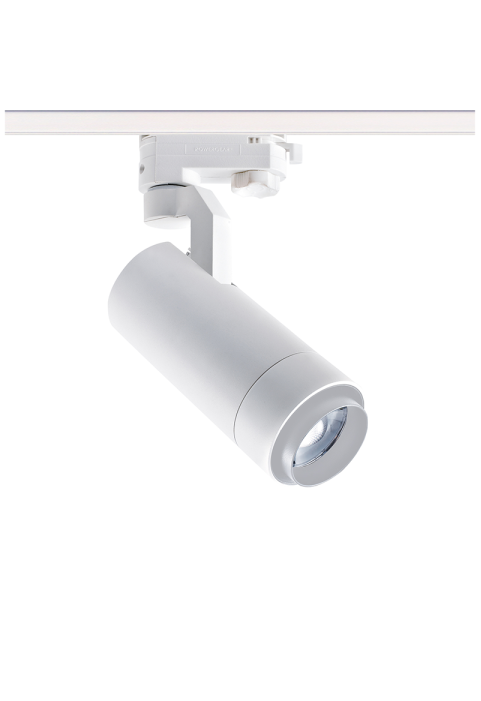 SAND WHITE LED ZOOMABLE TRACK LUMINAIRE 15W 3000K 3-PHASE 20-50° 1450LM MAX. 230V AC Ra80 5YRS