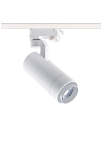 SAND WHITE LED ZOOMABLE TRACK LUMINAIRE 15W 4000K 3-PHASE 20-50° 1500LM MAX. 230V AC Ra80 5YRS