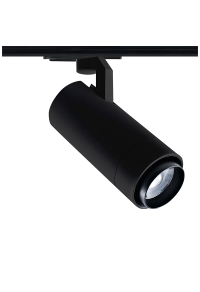 SAND BLACK LED ZOOMABLE TRACK LUMINAIRE 25W 3000K 1-PHASE 25-60° 2800LM MAX. 230V AC Ra80 5YRS
