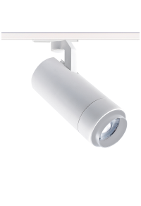 SAND WHITE LED ZOOMABLE TRACK LUMINAIRE 25W 3000K 1-PHASE 25-60° 2800LM MAX. 230V AC Ra80 5YRS