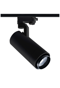 SAND BLACK LED ZOOMABLE TRACK LUMINAIRE 25W 4000K 3-PHASE 25-60° 3000LM MAX. 230V AC Ra80 5YRS