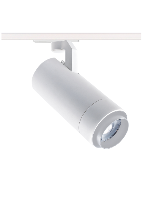 SAND WHITE LED ZOOMABLE TRACK LUMINAIRE 25W 4000K 1-PHASE 25-60° 3000LM MAX. 230V AC Ra80 5YRS
