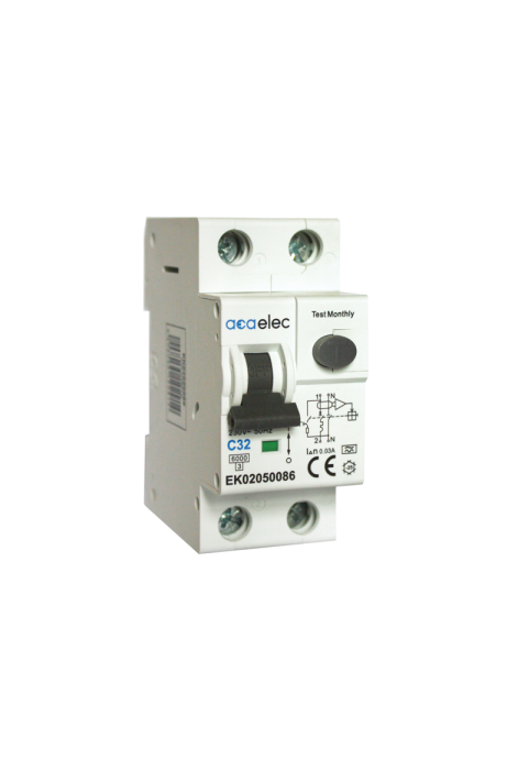 ELECTROMAGNETIC RCBO 1P+N C32 30mА AC TYPE 6kA 2M  