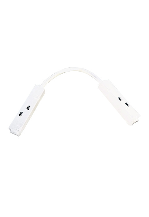 MATTE WHITE CABLE CORNER ELECTRICAL CONNECTOR FOR MAGNETIC TRACK 48V DC