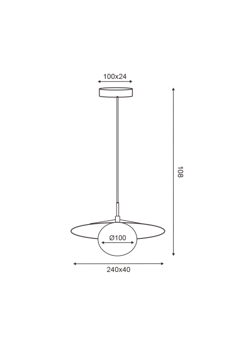 PENDANT LIGHT 1XG9 GOLD METAL BLACK PVC SHADE D100mm GLOBIE