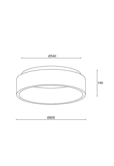 ПЛАФОН LED 48W CCT LM WHITE METALLIC D60XH14CM APOLLO