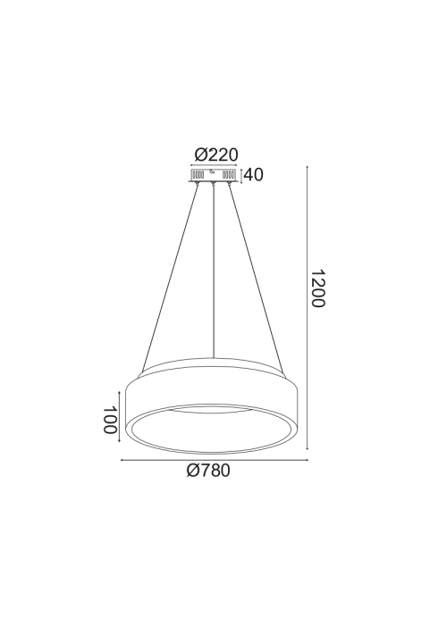 ПОЛИЛЕЙ LED 48W DIMMER CCT LM WHITE METAL D60XH120CM APOLLO