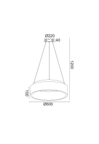 ПОЛИЛЕЙ LED 48W CCT 5350LM BLACK METALLIC D60XH120CM APOLLO