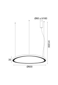 ПОЛИЛЕЙ ACA LIGHTING / LIGHTING LED 44W CCT 4670LM HARMONY GOLD ALUMINUM IP20 D60XH120CM