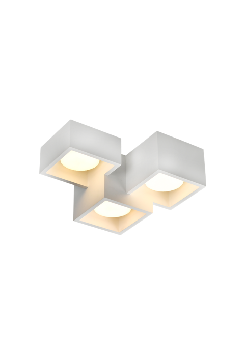 GYPSUM 3 SQUARE CEILING LIGHT NATURAL 215*165*110 GENI 3*GX53