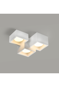 GYPSUM 3 SQUARE CEILING LIGHT NATURAL 215*165*110 GENI 3*GX53