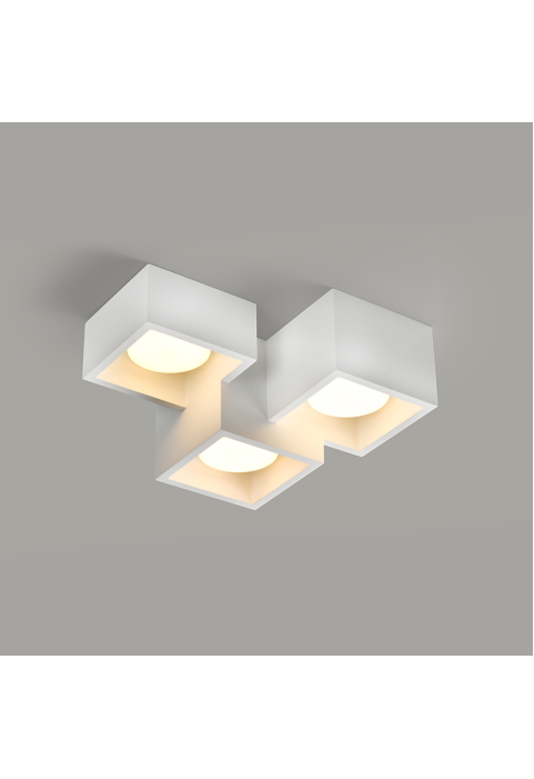 GYPSUM 3 SQUARE CEILING LIGHT NATURAL 215*165*110 GENI 3*GX53