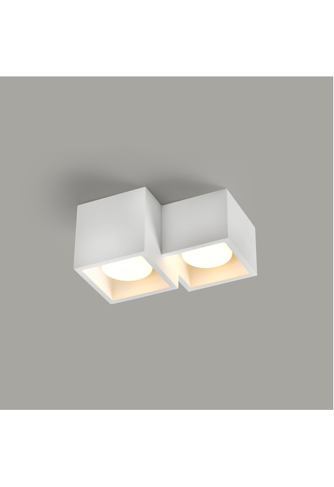 GYPSUM 2 SQUARE CEILING LIGHT NATURAL 265*235*150 GENI 2*GX53